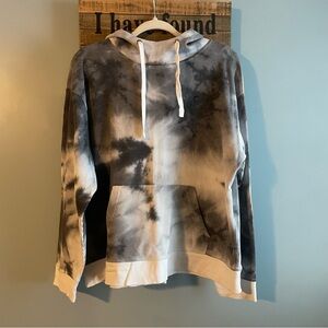 ZYIA Hendrix Tie-Dye Thermal Waffle Drawstring Hoodie size XL